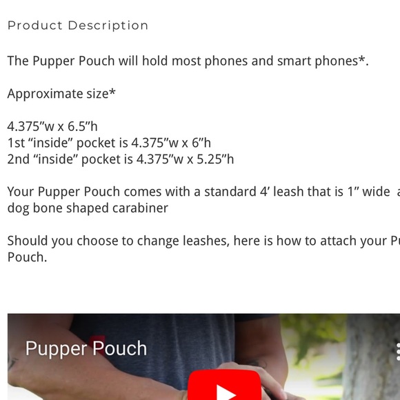 Pupper pouch 🆕"Big Dog" Black with Silver Trim - Picture 5 of 12